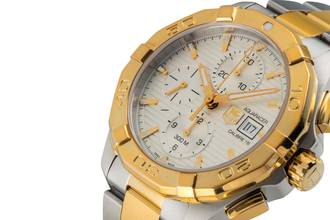 Thumbnail von TAG Heuer Aquaracer Chronograph Stahl / vergoldet Automatik Ref. CAP2121.BB0923