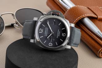 Thumbnail von Panerai Luminor Marina eSteel Automatik Herrenuhr Ref. PAM01358 B&P 2024
