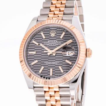 Rolex Datejust 41 Grey Steel Rosegold Jubilee – 126331 – like NEW – 12/2022 Full Set