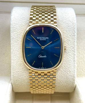 Patek Philippe Ellipse d'Or Golden Grand Ellipse Dor (Quartz) Watch only Blue Dial