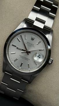 Rolex Oyster Perpetual Date Excellent condition late Y-Serial 2003 clean silver dial