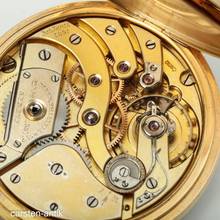 Thumbnail von Patek Philippe 56mm 135g. 18k Altın Chronometro Gondolo orijinal kutu ile cep saati. 1915 Nadir: saat üzerinde çift imza Güzel kasa