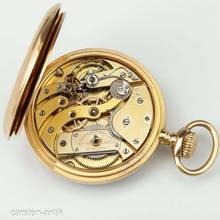 Thumbnail von Patek Philippe 56mm 135g. 18k Altın Chronometro Gondolo orijinal kutu ile cep saati. 1915 Nadir: saat üzerinde çift imza Güzel kasa
