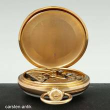 Thumbnail von Patek Philippe 56mm 135g. 18k Altın Chronometro Gondolo orijinal kutu ile cep saati. 1915 Nadir: saat üzerinde çift imza Güzel kasa