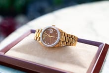 Thumbnail von Rolex Day Date President Ref. 18038 Diamond Walnut Dial