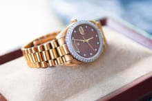 Thumbnail von Rolex Day Date President Ref. 18038 Diamond Walnut Dial