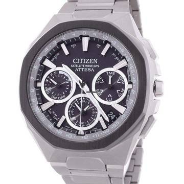 Citizen Gps Satellite Radio Clock Attesa Eco-drive Watch NEW FULL SET