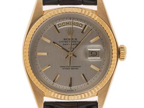 Rolex Day-Date 36 Ref.1803 Bj.1977 Box&Beschreibung sehr gut Vintage Day-Date 18kt Gelbgold open 6/9