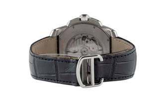 Thumbnail von Cartier Calibre de Cartier 42 paslanmaz çelik otomatik erkek saati Ref. W7100037 B&P