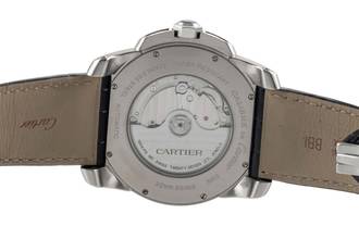 Thumbnail von Cartier Calibre de Cartier 42 paslanmaz çelik otomatik erkek saati Ref. W7100037 B&P