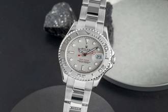 Thumbnail von Rolex Yacht-Master 35 Oyster Stahl / Platin Medium Size Ref 168622 D-Serie