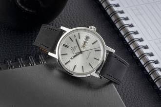 Thumbnail von Omega Genève Day Date Edelstahl Automatik Herrenuhr Ref. 166.0117 Vintage