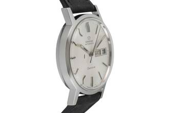 Thumbnail von Omega Genève Day Date Edelstahl Automatik Herrenuhr Ref. 166.0117 Vintage