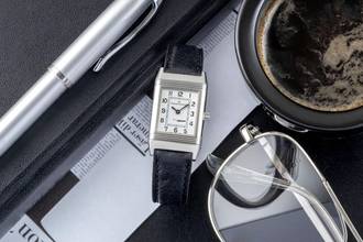 Thumbnail von Jaeger-LeCoultre Reverso Lady Stahl Handaufzug Damenuhr Ref. Q2608410
