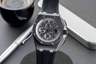 Thumbnail von Audemars Piguet Royal Oak Offshore Chronograph Keramik / Titan Automatik Ref. 26405CE.OOA002CA.01 B&P