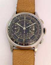 Thumbnail von Omega Classic Serviced Vintage 33,3 Chronograph Schwarz Restored Sector Zifferblatt 38mm