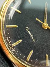 Thumbnail von Omega Genève Service Genève Vintage Schwarz Restauriertes Zifferblatt 131019 131019