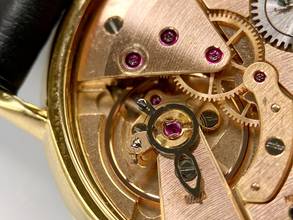 Thumbnail von Omega Genève Service Genève Vintage Schwarz Restauriertes Zifferblatt 131019 131019