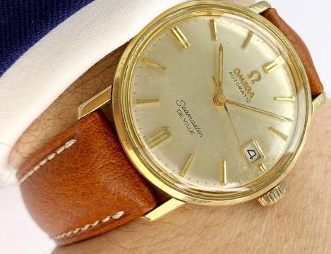 Omega Seamaster DeVille De Ville Vintage Automatic Automatik Linen Dial