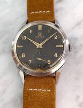 Thumbnail von Omega Classic Schöne Vintage 35mm Unrestauriert Schwarze Schokoladen GILDT Zifferblatt 2605 2605