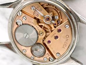 Thumbnail von Omega Classic Schöne Vintage 35mm Unrestauriert Schwarze Schokoladen GILDT Zifferblatt 2605 2605