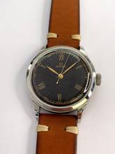 Thumbnail von Omega Classic Vintage Art Deco 35mm Siyah Altın Kaplama Kadran Servis Edildi