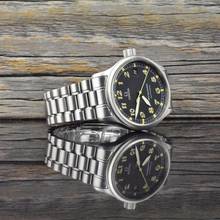 Thumbnail von Omega Genève Dynamic Automatic Schwarz Tritium 5200.50 Vintage Militär