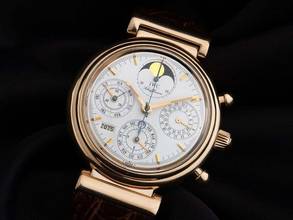 Thumbnail von IWC Da Vinci Perpetual Calendar Sürekli Takvim Ref.IW3750 1998 Tam Set orijinal Vintage Parlak olmayan Da Vinci Sürekli Takvim 18kt Sarı Altın