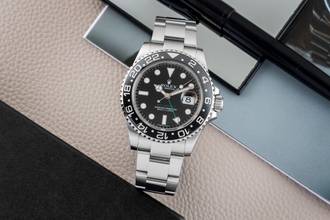 Thumbnail von Rolex GMT-Master II Edelstahl Automatik Herrenuhr Ref. 116710LN B&P 2008 LC100