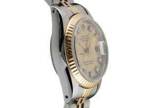 Thumbnail von Rolex Lady-Datejust 26 Stahl Gold Diamond Dial Damenuhr Ref. 69173 Papiere 1986