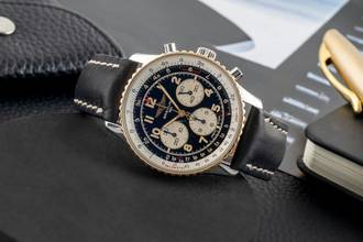 Thumbnail von Breitling Navitimer 92 Chronograph Stahl / Gold Automatik Ref. D30021 B&P 1994