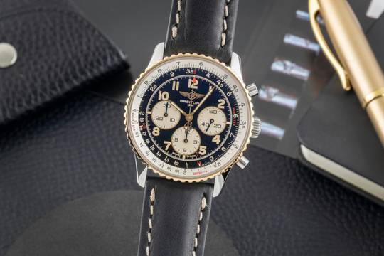 Breitling Navitimer 92 Chronograph Stahl / Gold Automatik Ref. D30021 B&P 1994