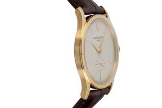 Thumbnail von Patek Philippe Calatrava 18K (0,750) Gold Handaufzug Herrenuhr Ref. 5196 B&P