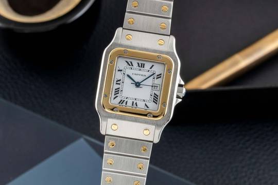Cartier Santos Stahl / Gold Automatik Herrenuhr Ref. 81036288 2961 Klassiker