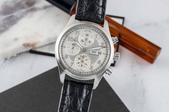 IWC Fliegeruhr Spitfire Chronograph Schaffhausen Fliegeruhr Chronograph Automatik Stahl Ref. IW371702