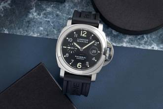 Thumbnail von Panerai Luminor Marina Automatic Edelstahl Automatik Herrenuhr Ref. PAM00164