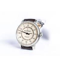 Thumbnail von Meistersinger Perigraph Einzeiger Herrenuhr Automatik in Elfenbein mit Lederband BM1103