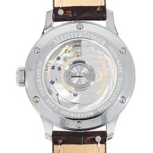 Thumbnail von Meistersinger Perigraph Einzeiger Herrenuhr Automatik in Elfenbein mit Lederband BM1103