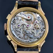 Thumbnail von LE PHARE Chronograph Dato Compax Pink salmon dial rose gold 18KT 1950’s