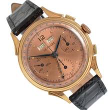 Thumbnail von LE PHARE Chronograph Dato Compax Pink salmon dial rose gold 18KT 1950’s