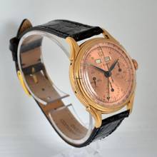 Thumbnail von LE PHARE Chronograph Dato Compax Pink salmon dial rose gold 18KT 1950’s