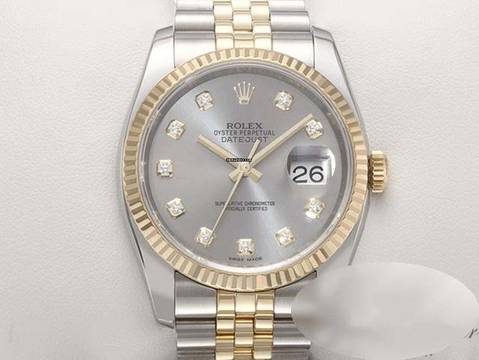  Rolex Datejust 36 36mm 116233 2012 Diamanten Stahl Gelbgold 750 Automatik Stainless Steel 18kt Yellow Gold Jubilé-band Chronometer Oyster 