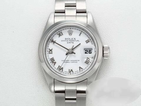  Rolex Oyster Perpetual Lady Date 26mm 2001 Edelstahl Damen Automatik Stahl Stainless Steel Oyster-band Chronometer White Dial 
