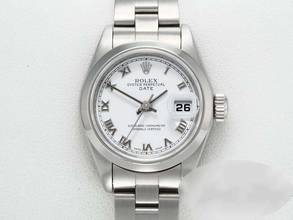 Thumbnail von Rolex Oyster Perpetual Lady Date 26mm 2001 Edelstahl Damen Automatik Stahl Stainless Steel Oyster-band Chronometer White Dial