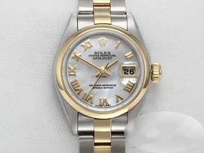 Thumbnail von Rolex Lady-Datejust Edelstahl Gelbgold 750 2001/02 Perlmutt Automatik Gold Stahl Stainless Steel 18kt Yellow Gold Oyster-band Chronometer Mother Of Pearl