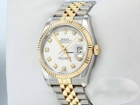Rolex Datejust 36 36mm 116233 2014 Diamanten Stahl Gelbgold 750 Automatik Stainless Steel 18kt Yellow Gold Jubilé-band Chronometer Oyster