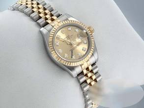Thumbnail von Rolex Lady-Datejust 179173 2014 Stahl Gelbgold 750 Diamanten Automatik Stainless Steel 18kt Yellow Gold Jubilé-band Chronometer Oyster
