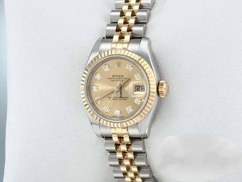 Rolex Lady-Datejust 179173 2014 Stahl Gelbgold 750 Diamanten Automatik Stainless Steel 18kt Yellow Gold Jubilé-band Chronometer Oyster