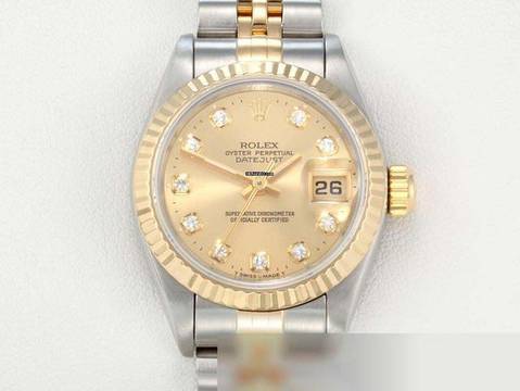 Rolex Lady-Datejust Edelstahl Gelbgold 750 Diamanten 1995 Automatik Stainless Steel 18kt Yellow Gold Jubilé-band Chronometer Oyster