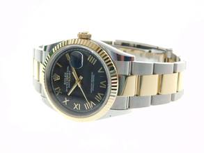Thumbnail von Rolex Datejust 36 Stahl Gold 36 mm Nagelneu aus 05/2026 Full Set schwarz römisch Traumhaft schöne Konfiguration